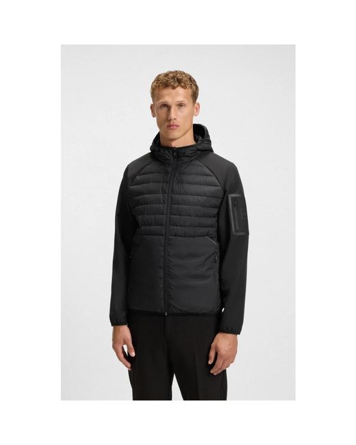 Winter Jackets Boss de hombre de color Black