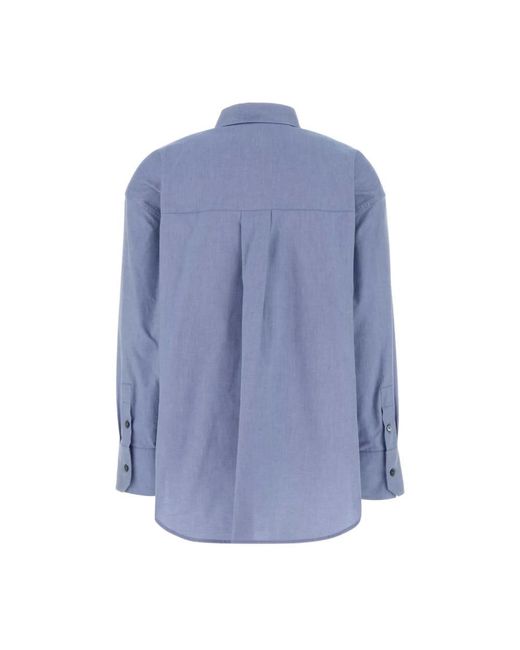 Max Mara Overhemden ,Blauw ,Katoen Adele Oxford Shirt in het Blue