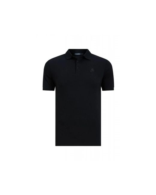 Karl Lagerfeld Black Polo Shirts for men