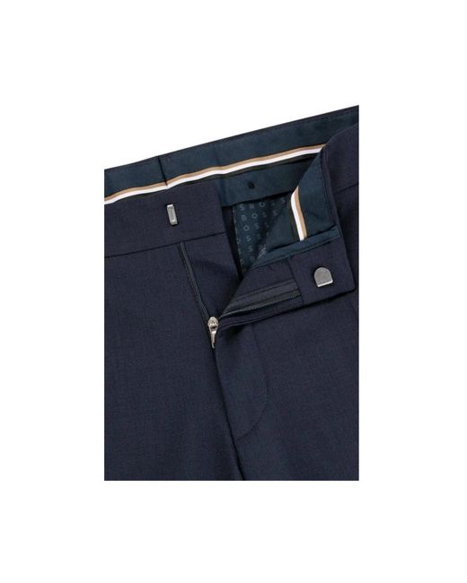Boss Blue Suit Trousers for men