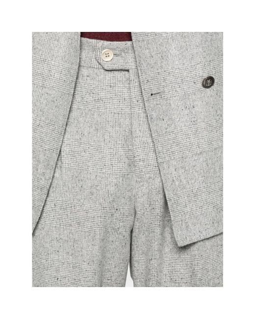 Double Breasted Suits Brunello Cucinelli de hombre de color Gray