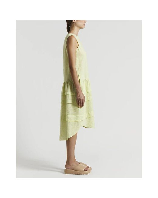 Peserico Yellow Reines Baumwollkleid