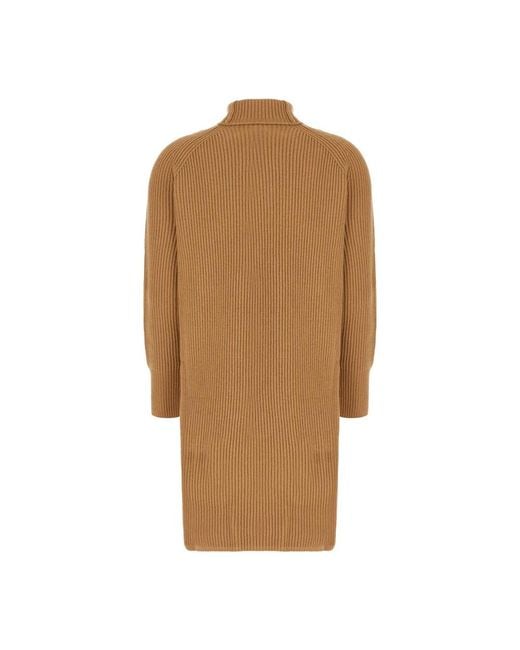 Max Mara Brown Knitted Dresses