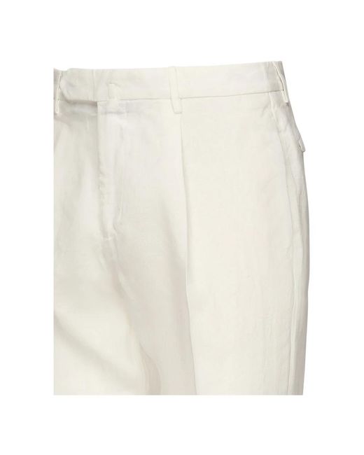 Santaniello White Slim-Fit Trousers for men