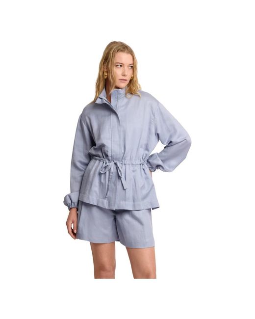Kocca Elastische Taille Jas in het Blue