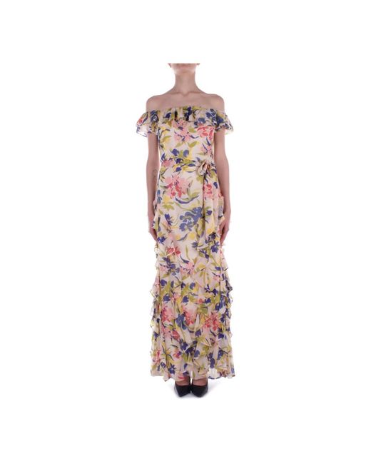 Ralph Lauren Pink Multicolour kleider mit vollan details