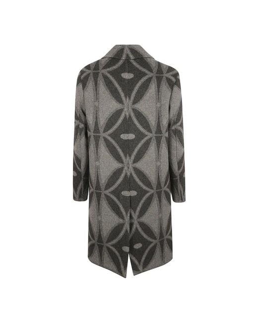 Etro Gray Single-Breasted Coats for men