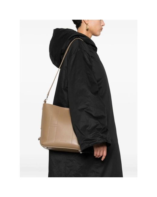 Hogan Tassen ,Leer Hocket Small Hobo Bag in het Brown