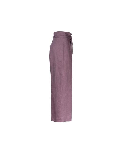 Erika Cavallini Semi Couture Purple Wide Trousers