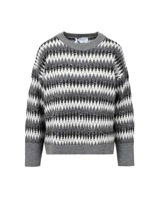Round-Neck Knitwear Kaos en coloris Gray