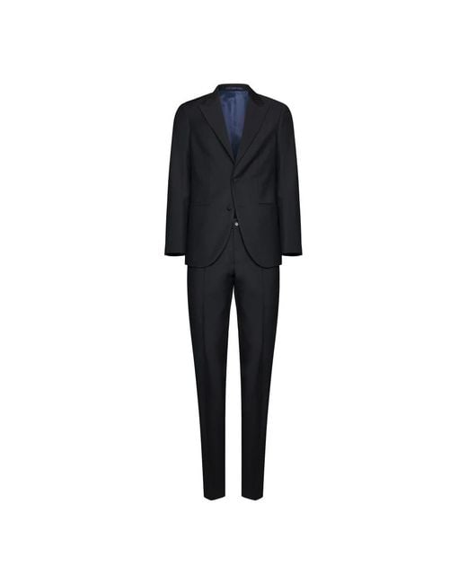 D4.0 Black Single Breasted Suits for men