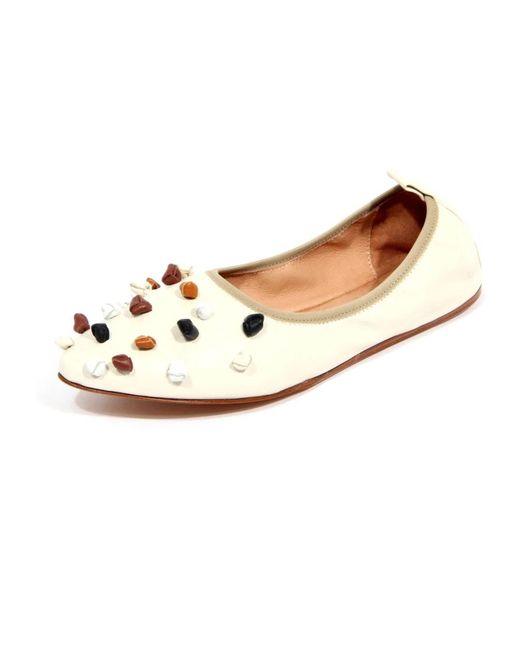 Alysi White Ballerina Shoes