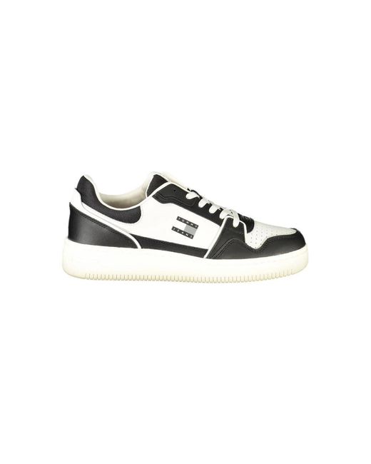 Tommy Hilfiger Schwarzer Leder Herren Sneaker in Black für Herren