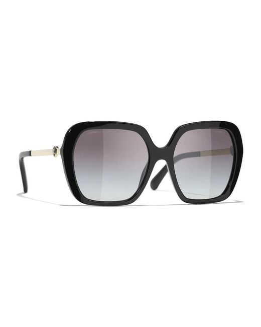 Ch 5521 c622s6 sunglasses Chanel de color Black