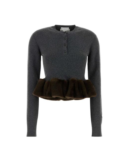 Stella McCartney Stretch Wool Blend Sweater in het Black