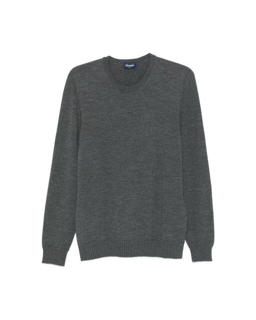 Drumohr Gray Round-Neck Knitwear for men