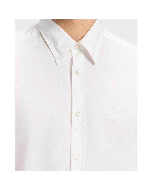 Boss White Formal Shirts for men
