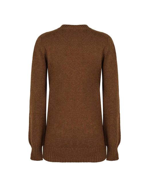 Philosophy Di Lorenzo Serafini Brown Round-Neck Knitwear