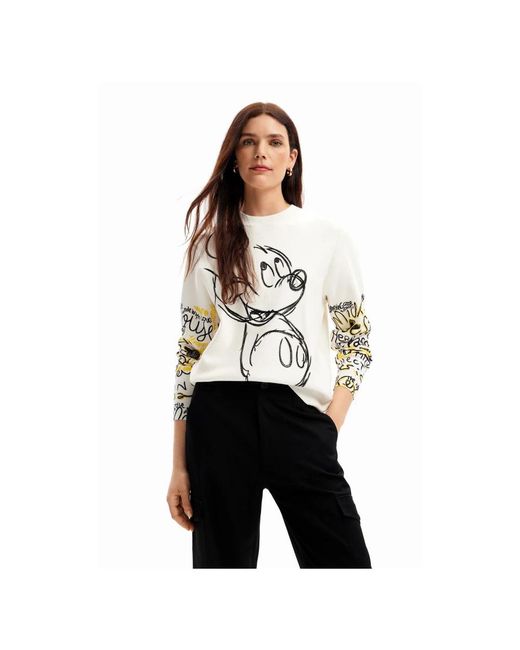 Desigual White Sweatshirts