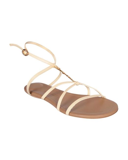 Jacquemus White Flat Sandals