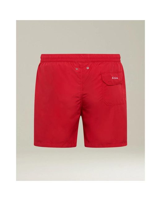 Kiton Swim Boxer Polyester in het Red voor heren