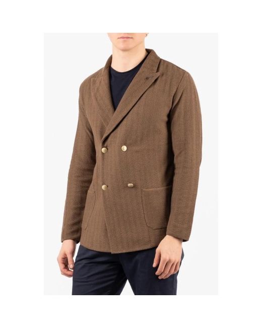 Paoloni Brown Blazers for men