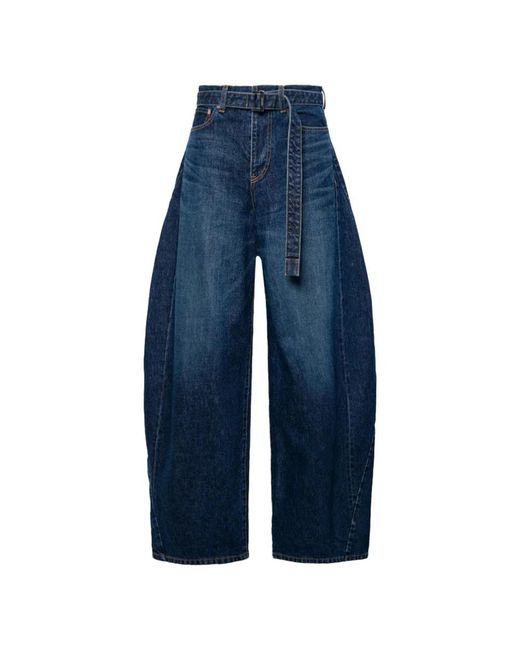 Sacai Blue Loose Fit Jeans