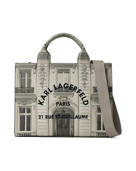 Karl Lagerfeld Metallic Shopping Bags