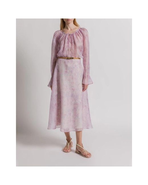 Alberta Ferretti Pink Midi Skirts
