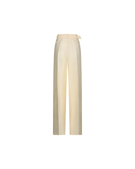 Blumarine Natural Wide Trousers