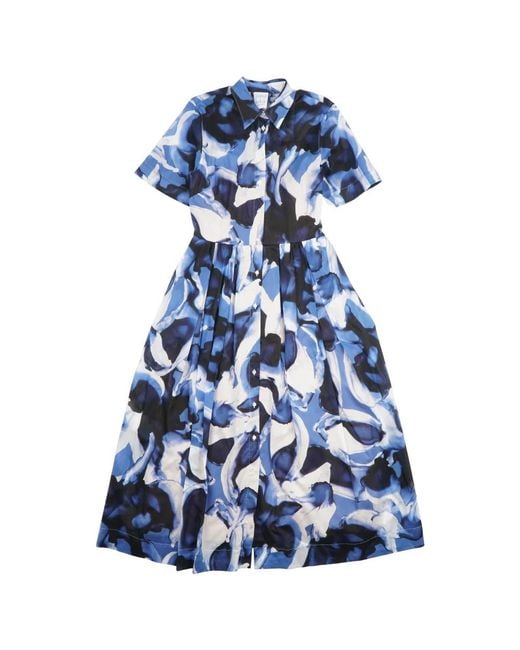 Sara Roka Blue Shirt Dresses