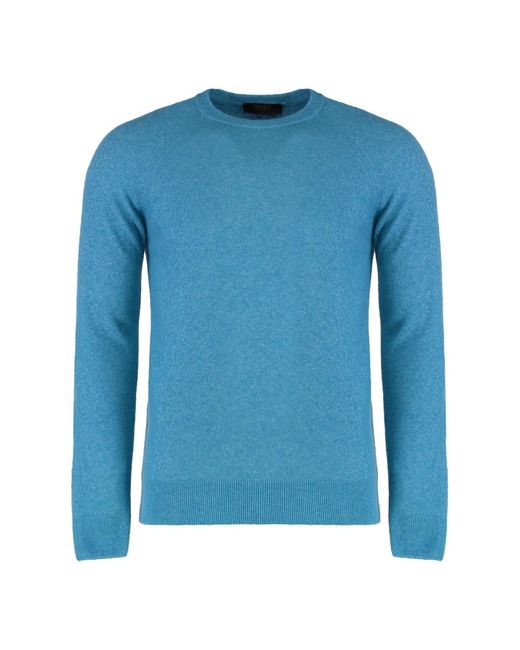 Cashmere Knitwear Moorer de hombre de color Blue