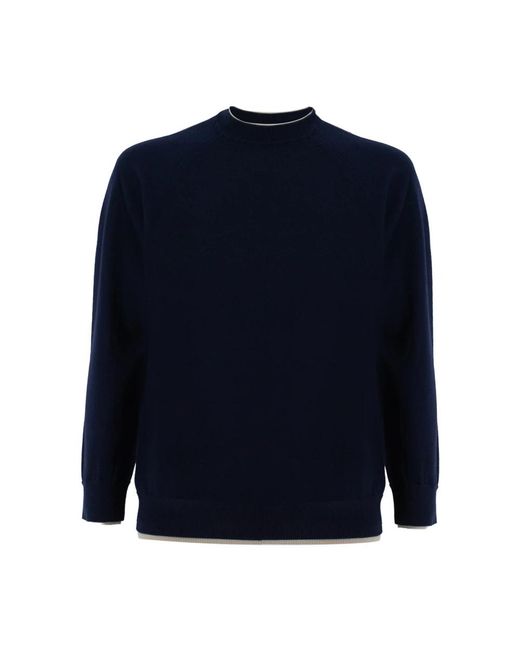 Eleventy Blue Round-Neck Knitwear for men
