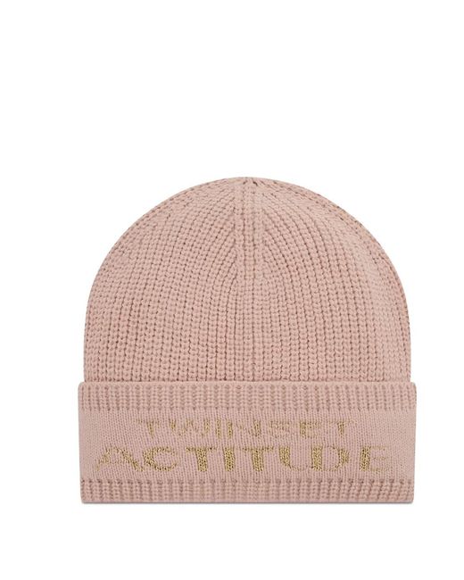 Liu Jo Natural Ribbed Beanie