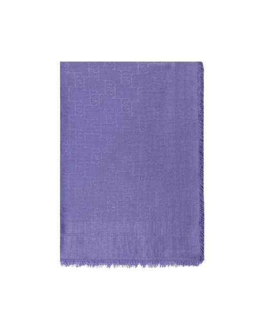 Elisabetta Franchi Purple Winter Scarves