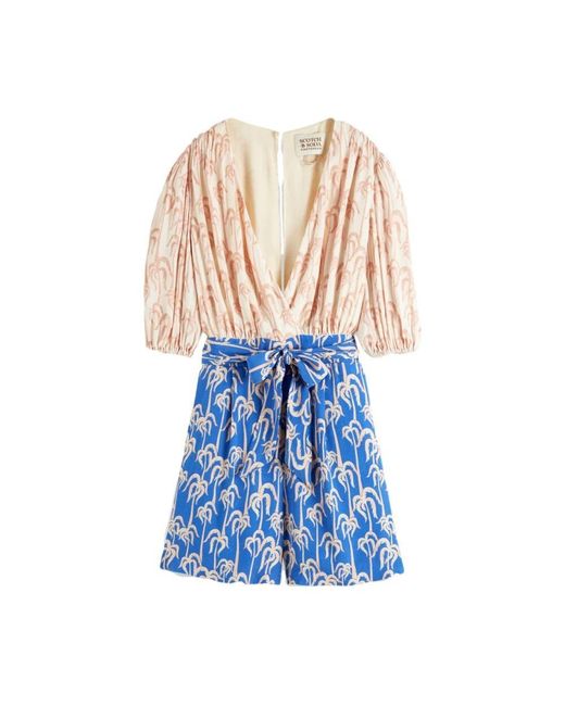 Scotch & Soda Blue Playsuits