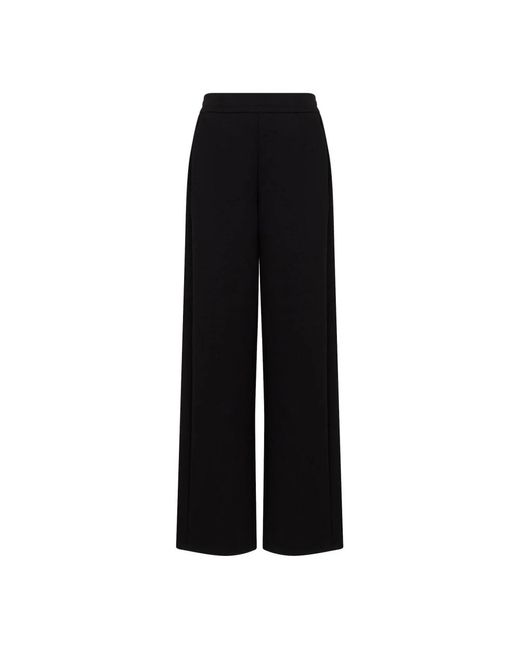 Pantalones Negros Doble Jersey Cintura Elástica, Mujer, Talla Emporio Armani de color Black