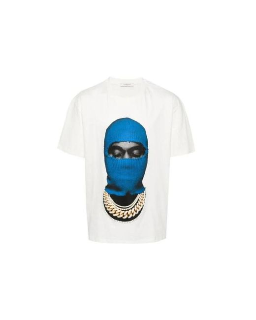 Magliette in cotone bianca con stampa di Ih Nom Uh Nit in Blue da Uomo