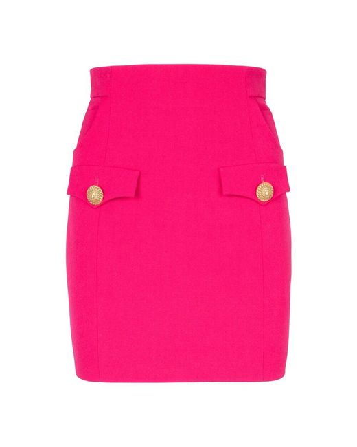 Balmain Pink Powder grain minirock