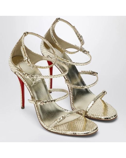Christian Louboutin Metallic High Heel Sandals