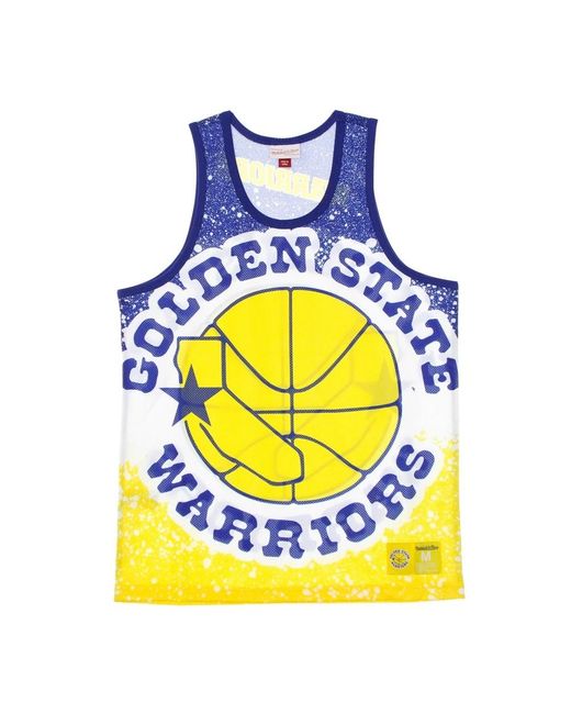 Mitchell & Ness Fitness ,Veelkleurig ,Polyester Nba Jumbotron Tank Top in het Yellow voor heren