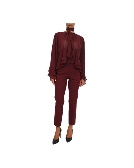 Marella Red Cropped Trousers