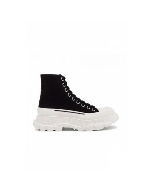 McQueen Black Lace-Up Boots
