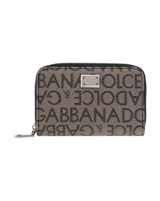 Dolce & Gabbana Metallic Geldbörse mit logo