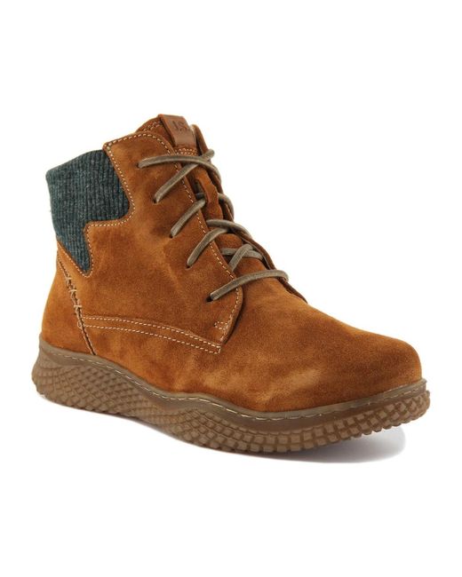 Josef Seibel Brown Lace-Up Boots