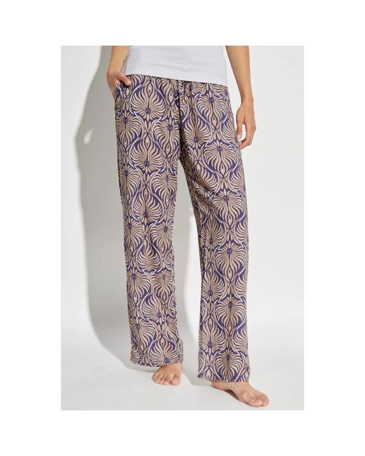 Hanro Nachtkleding ,Paars ,Lange Broek in het Purple
