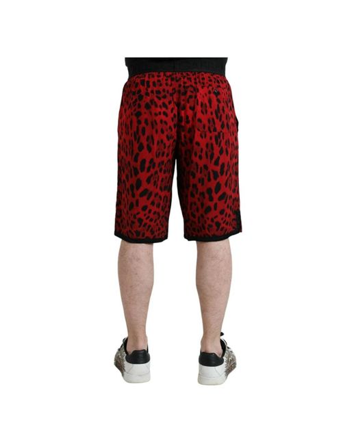 Dolce & Gabbana Red Bermudas for men