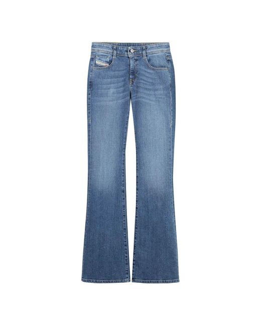 DIESEL Blue Vintage bootcut jeans mit sichtbaren nähten