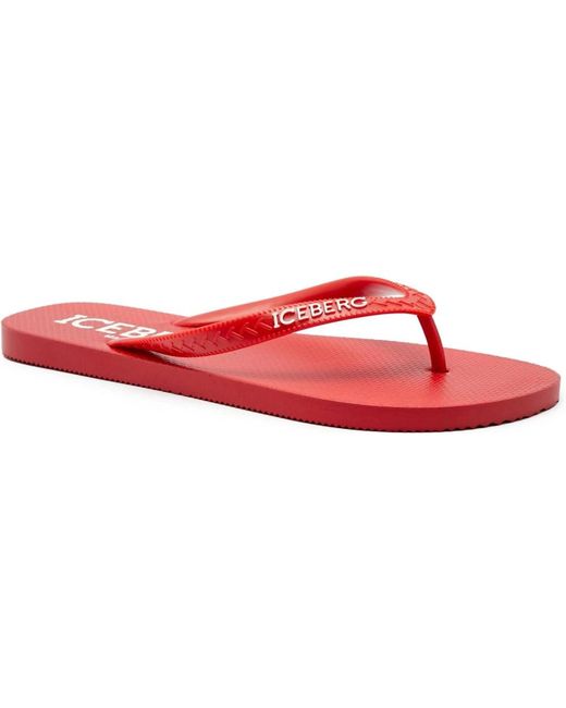 Flip Flops di Iceberg in Red da Uomo