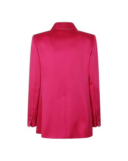 Max Mara Pink Fuchsia satinblazer mit revers